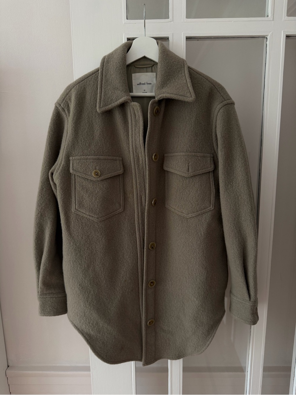 Wilfred Free Wool Shacket Long